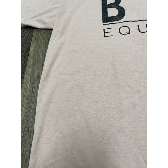 Vintage BUM Equipment T-Shirt Striped Boxy Crop Tee 90s Workout Gym Large 1994 - Picture 13 of 15